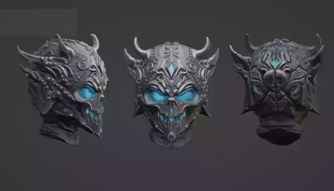 Lich King Helmet  Helm of Domination 3D Printable STL