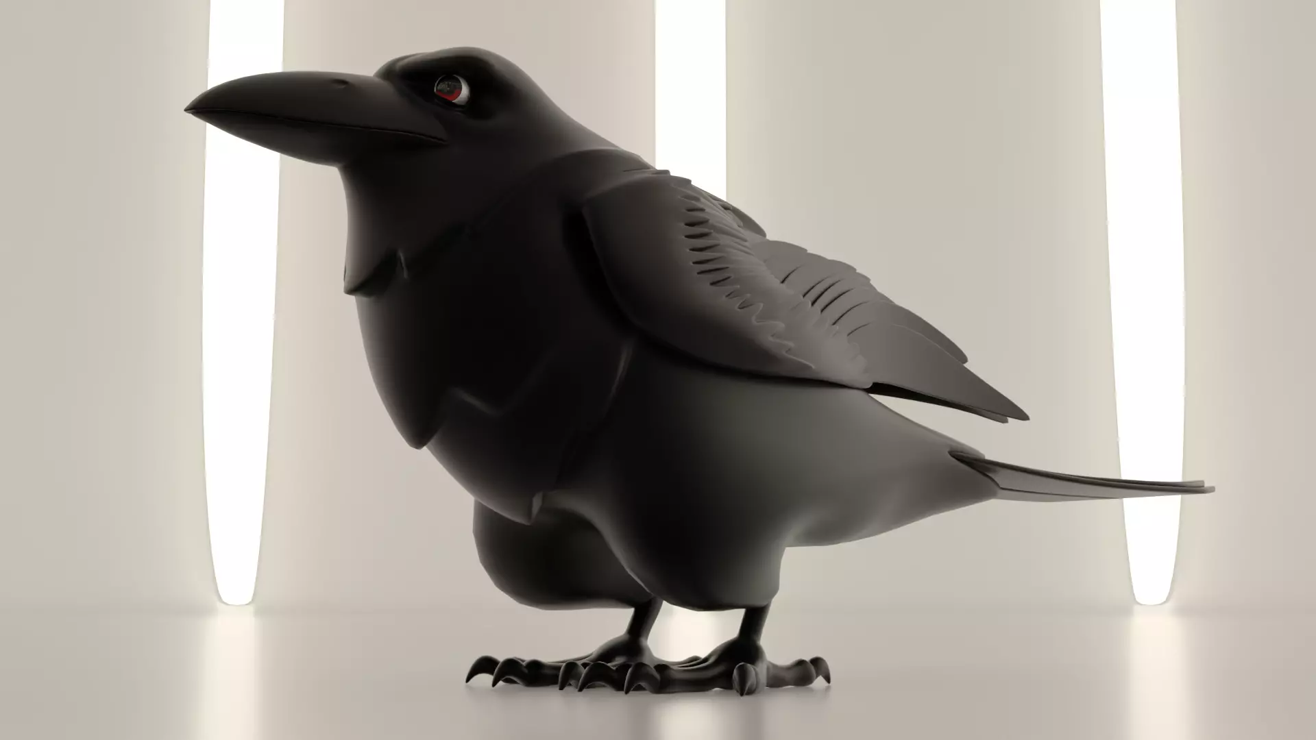 Bird Crow 3D model_0