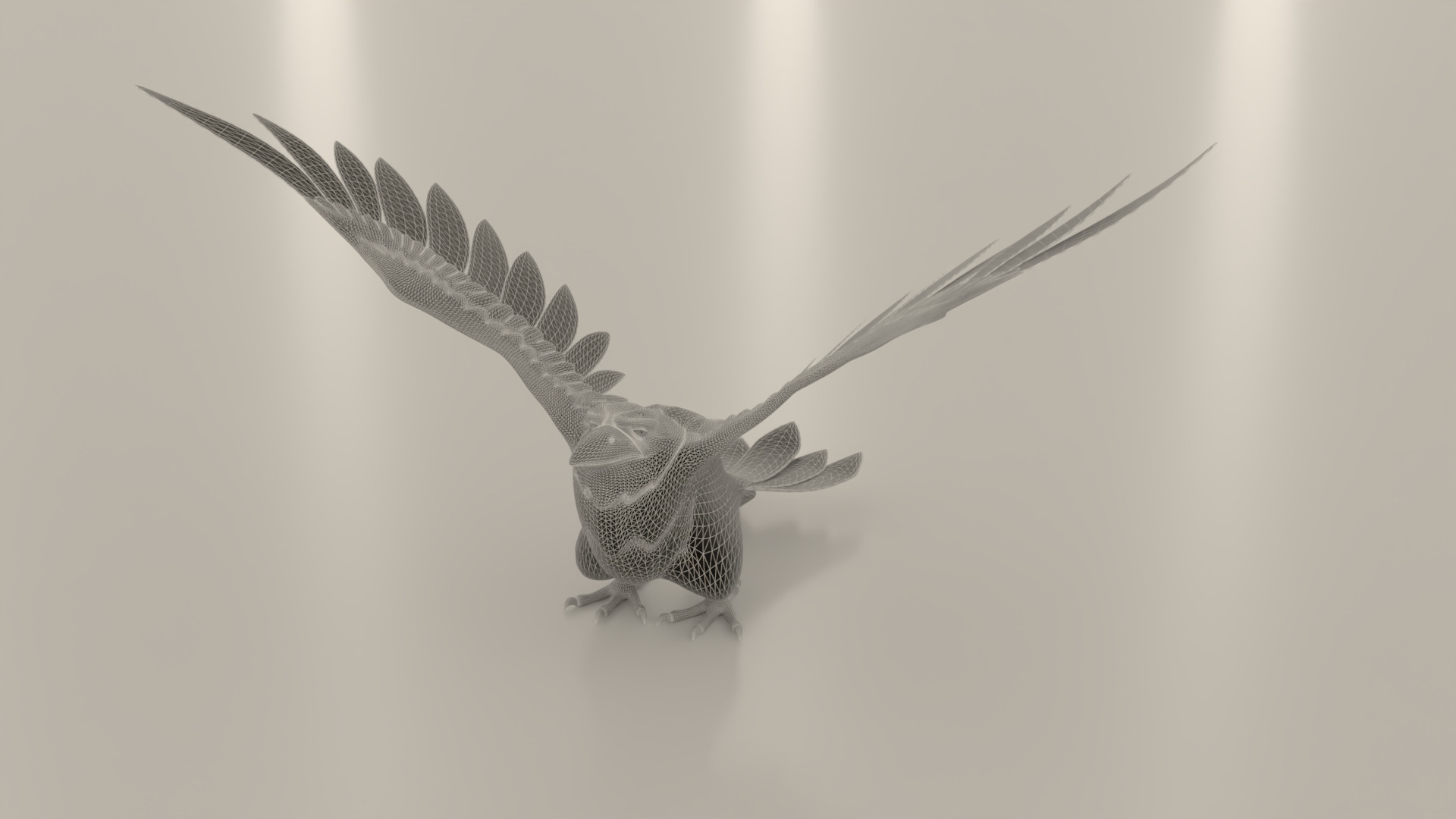 Bird Crow 3D model_11