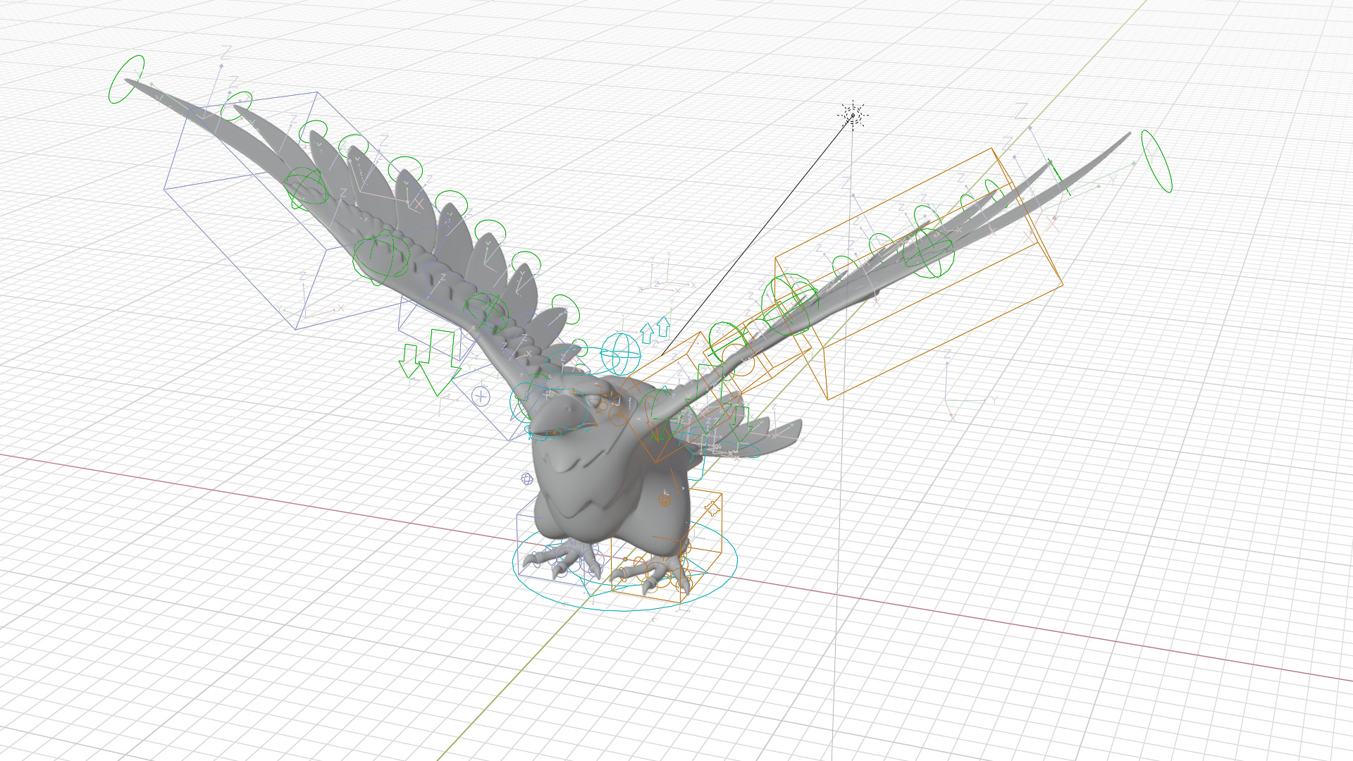 Bird Crow 3D model_10