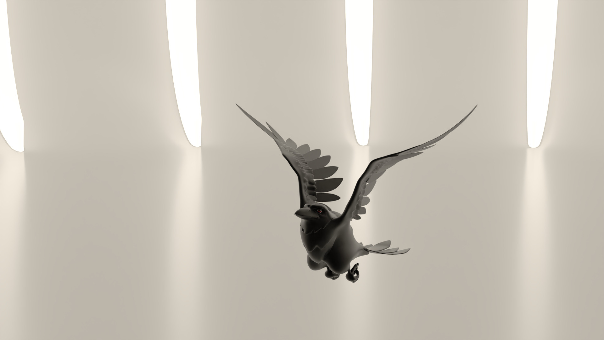 Bird Crow 3D model_13