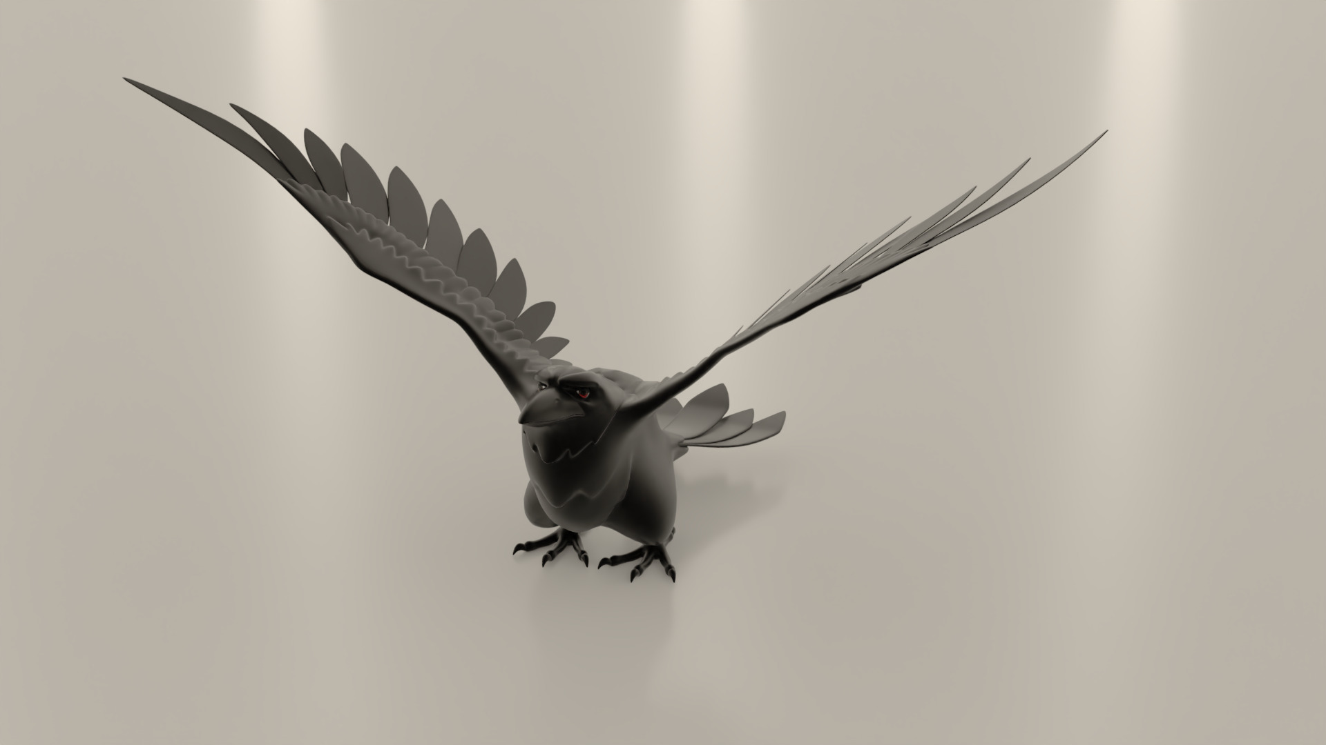 Bird Crow 3D model_9