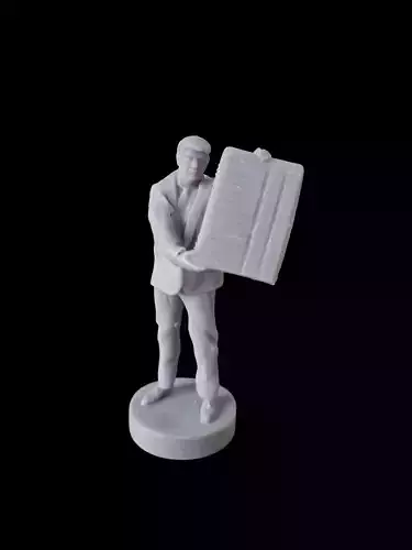 DONALD TRUMP WITH TARIFF TABLE