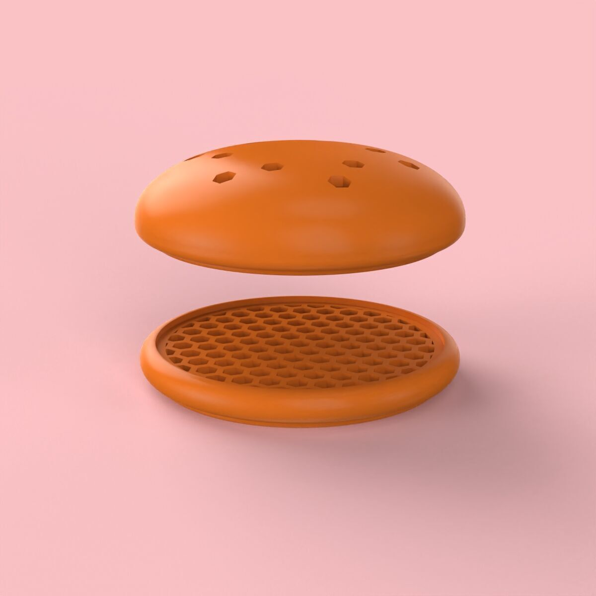 Beehive Coaster Set 3D print model_8