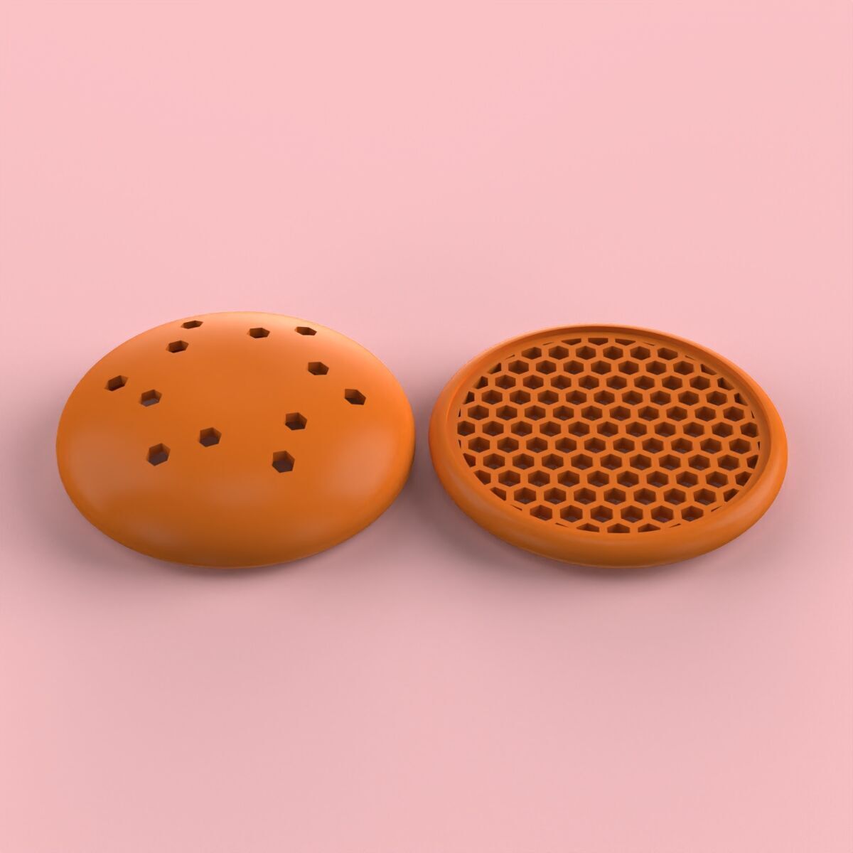 Beehive Coaster Set 3D print model_4