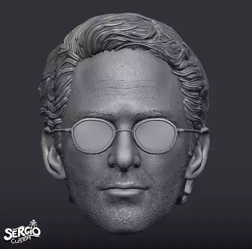 Matt Murdock Glasses Born Again Head Sculpt 3D print model