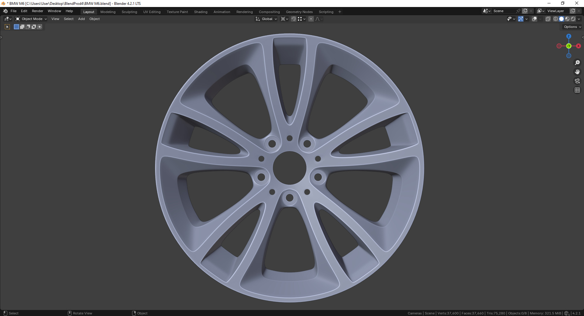 M6 71518MS Rim 3D model_5