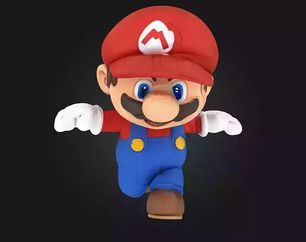 Chibi Mario 3D Printable Figurine 3D print model