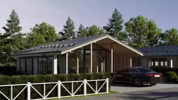 Exterior villa scene