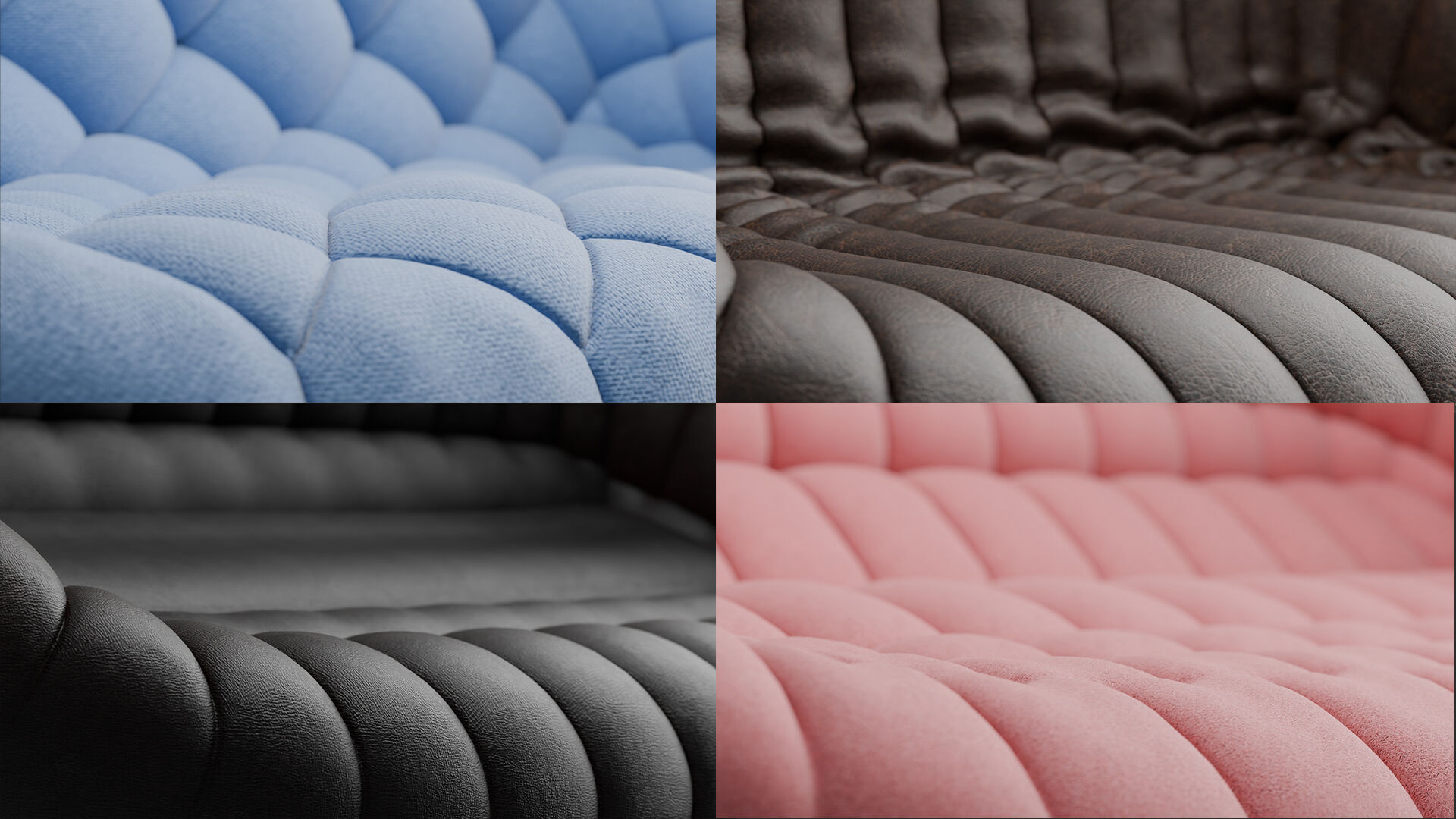 couch Low-poly 3D model_5