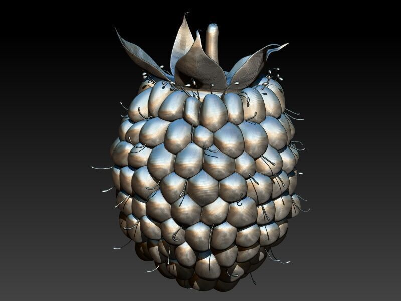 Raspberry Grape Fruit Charm Pendant 3D print model_8