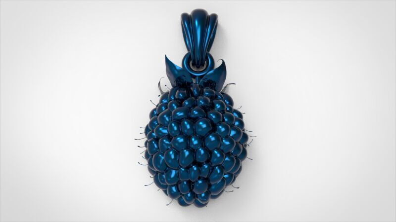 Raspberry Grape Fruit Charm Pendant 3D print model_18