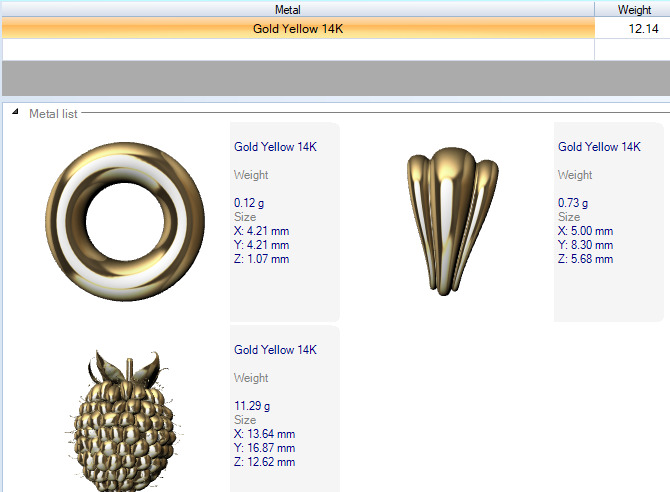 Raspberry Grape Fruit Charm Pendant 3D print model_23