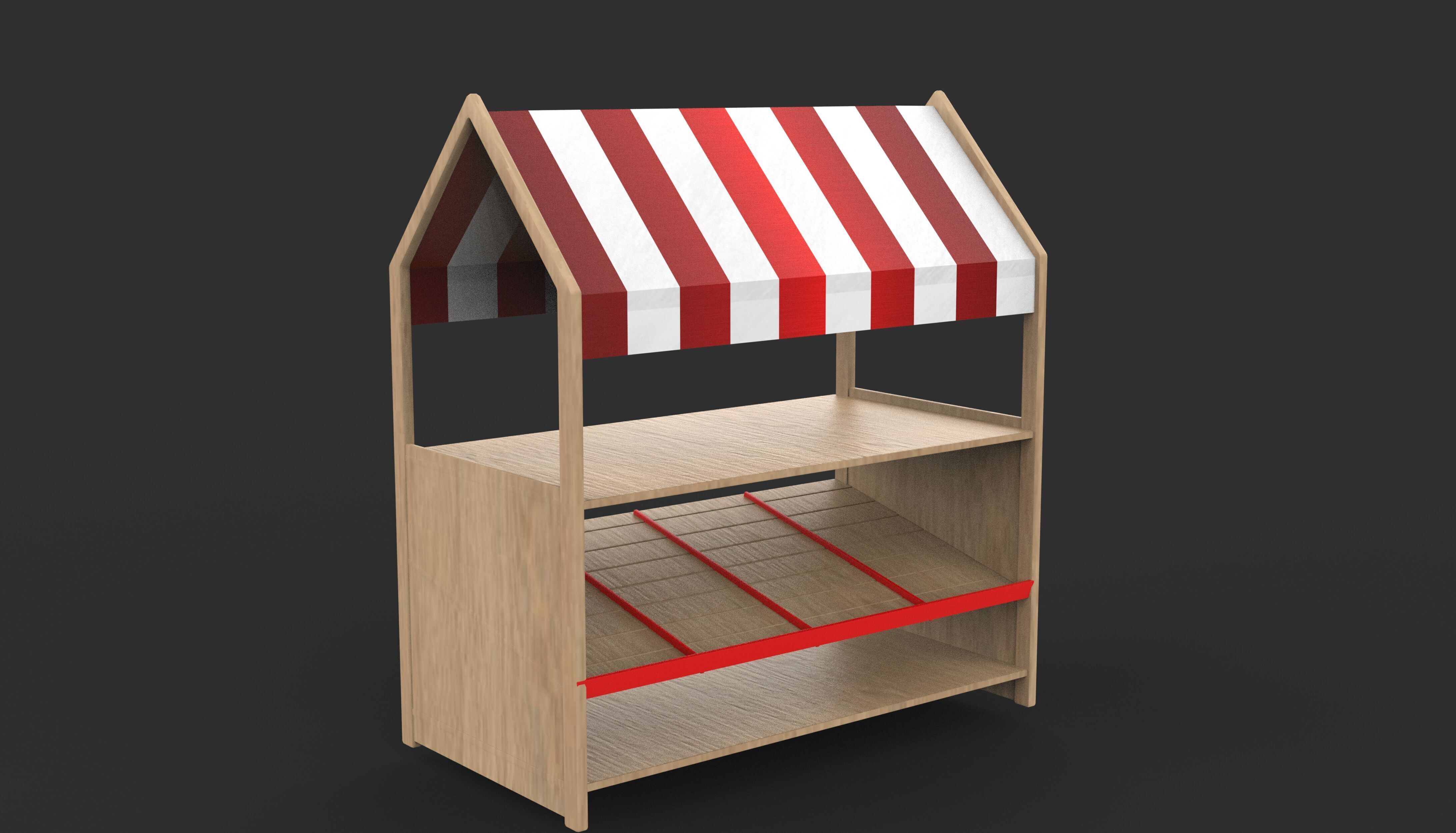 Wooden Corner 3D model_8