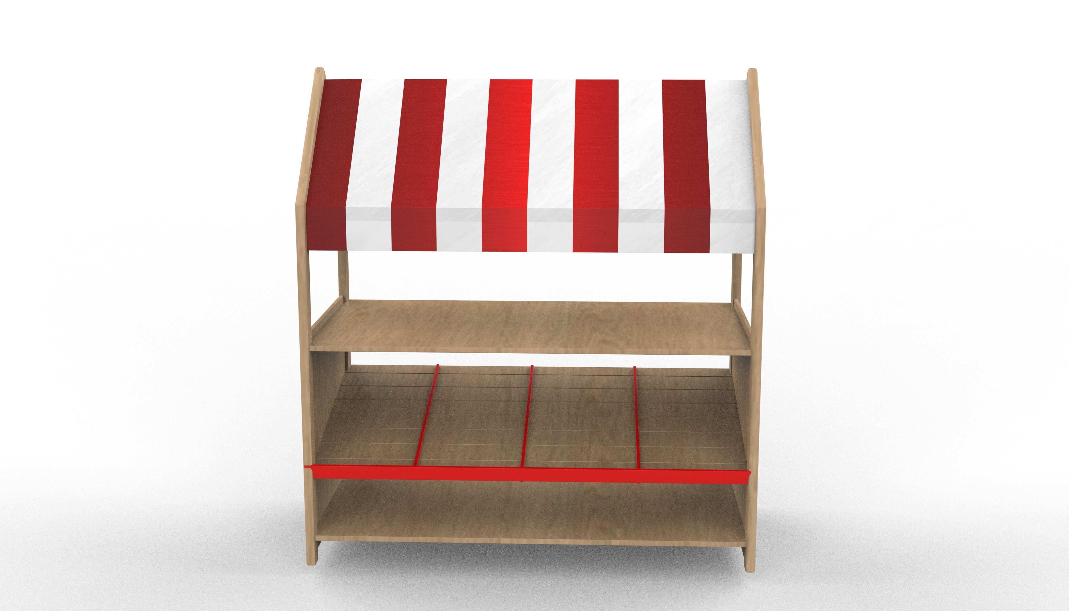 Wooden Corner 3D model_5