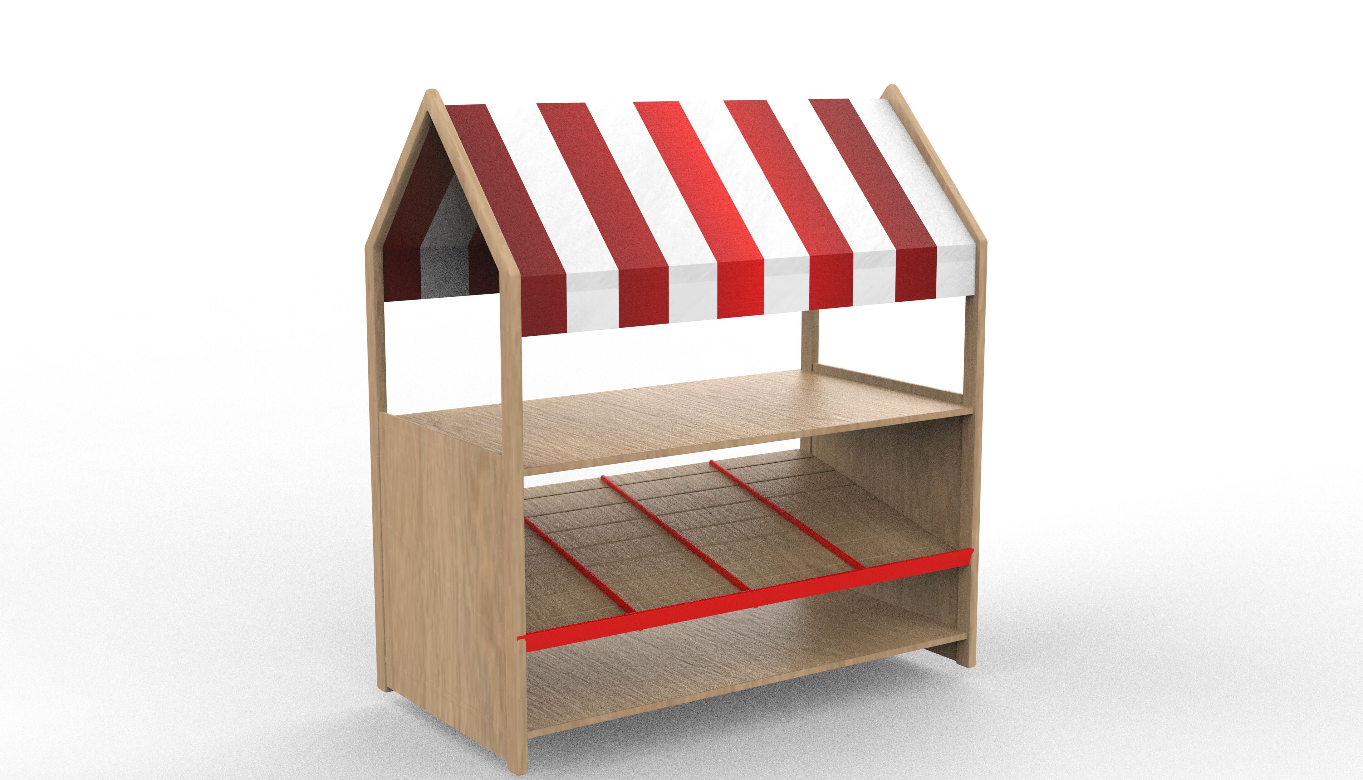 Wooden Corner 3D model_4