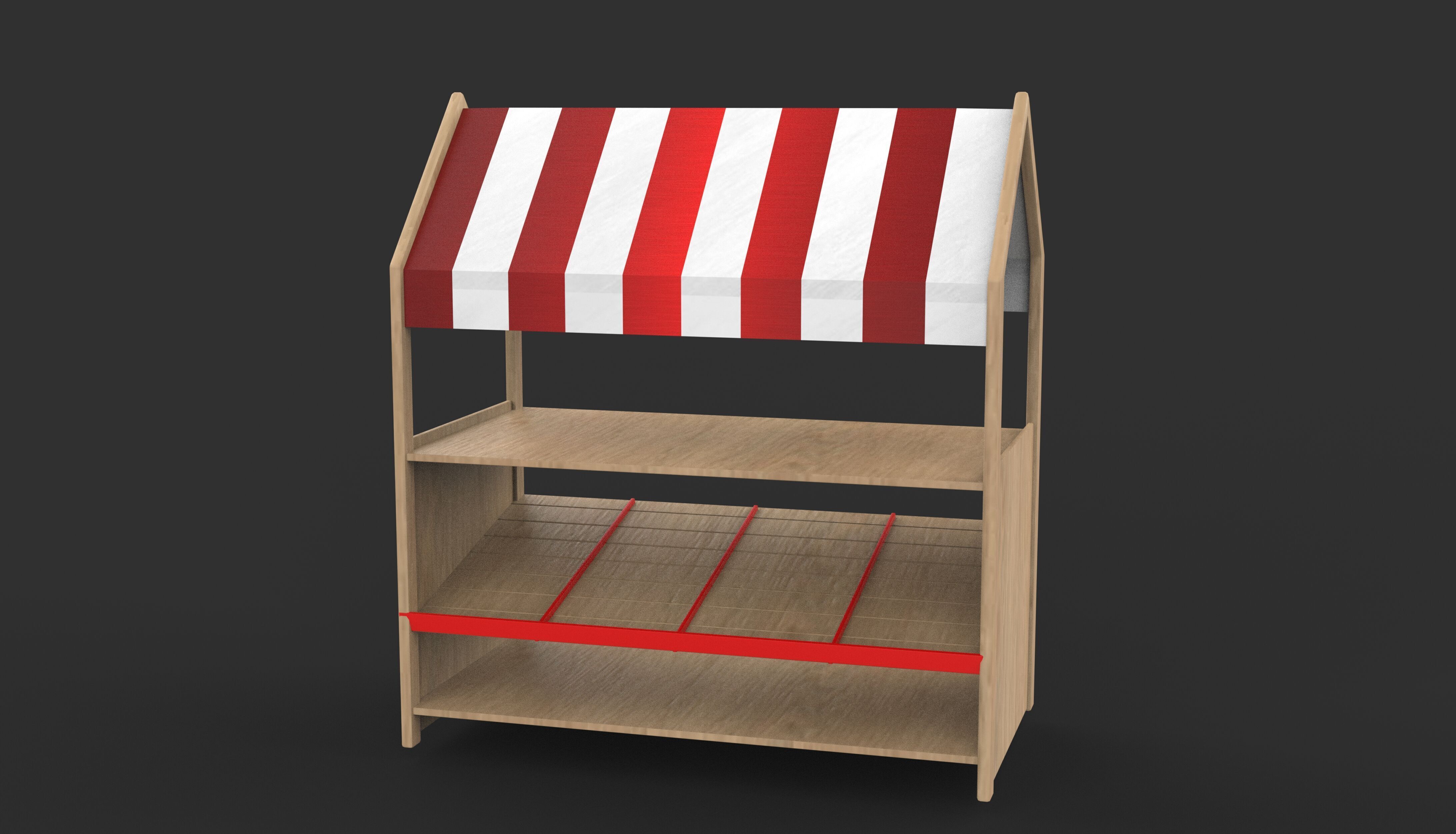 Wooden Corner 3D model_9