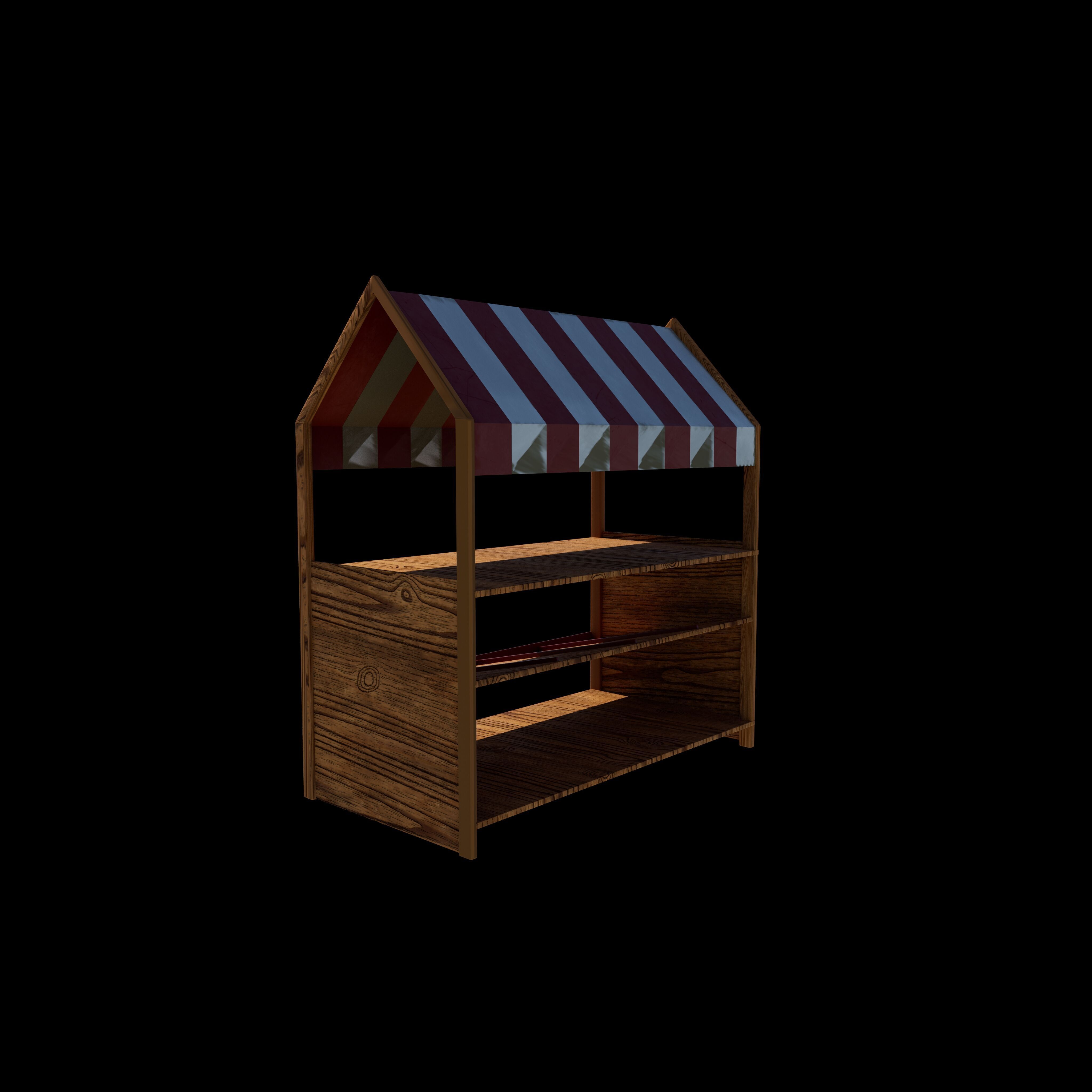 Wooden Corner 3D model_10