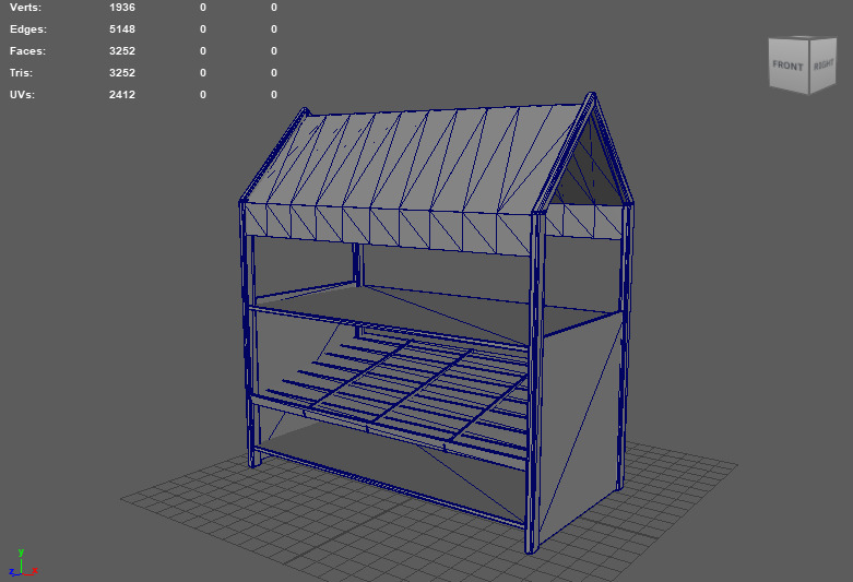 Wooden Corner 3D model_13