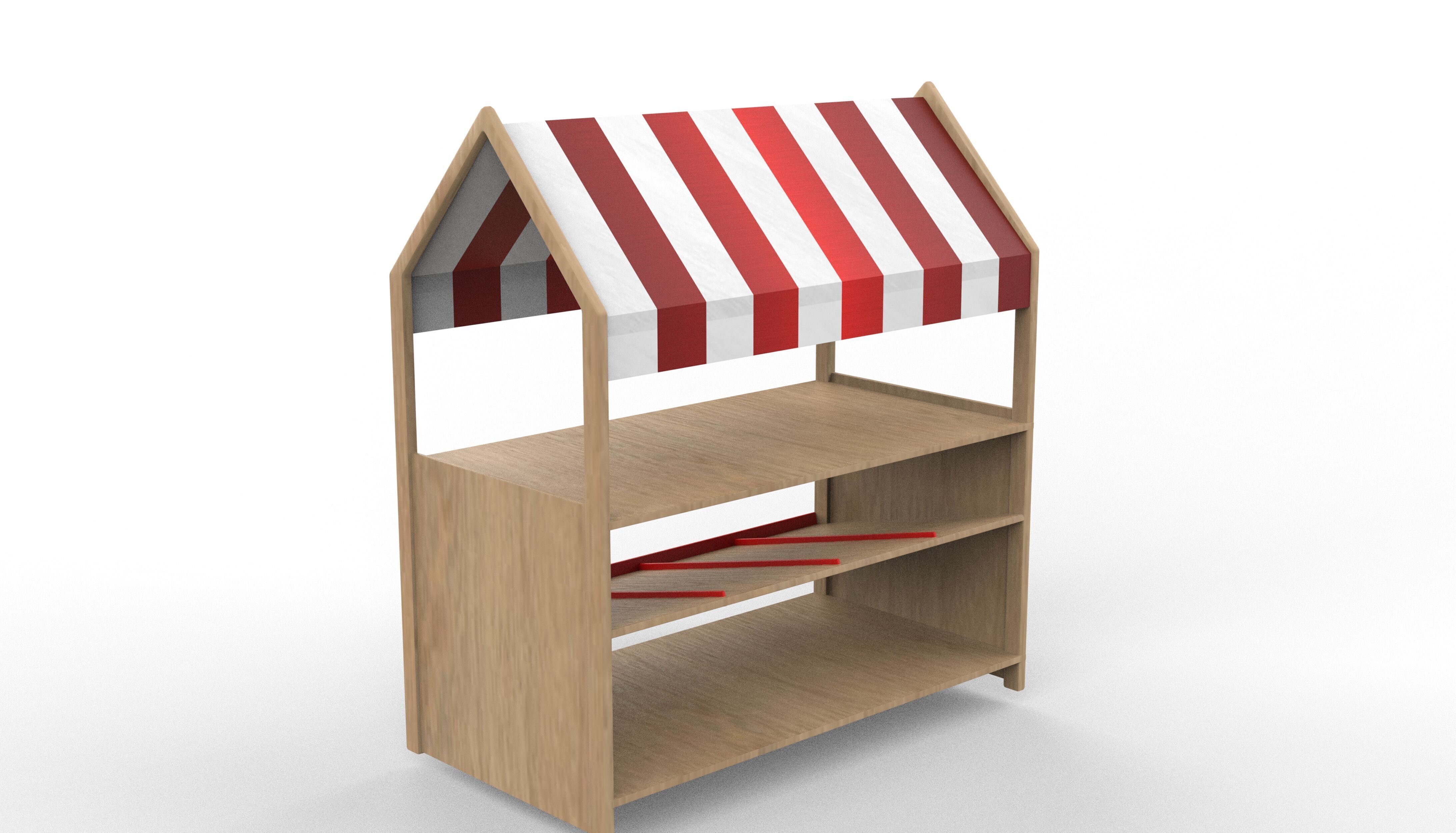 Wooden Corner 3D model_6