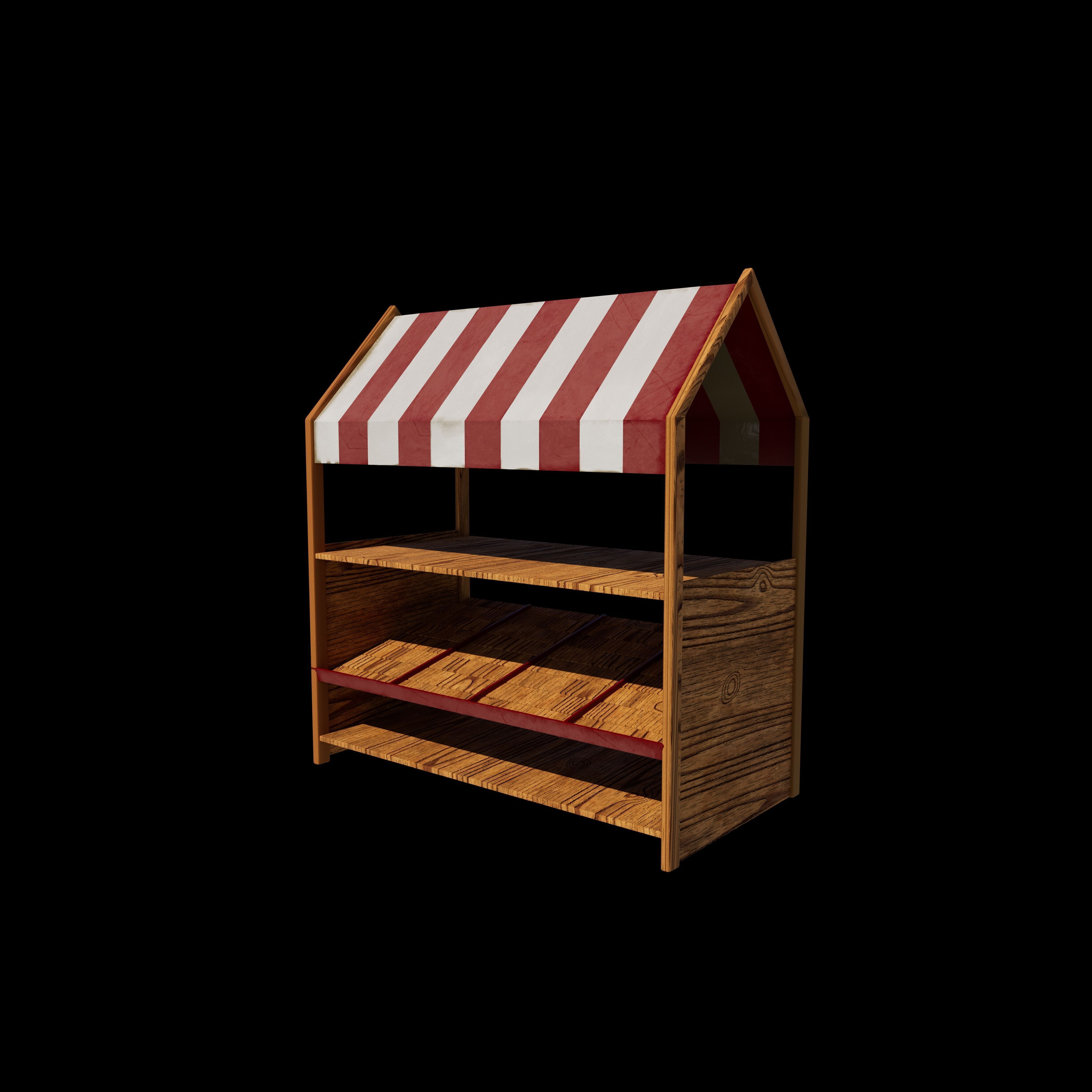 Wooden Corner 3D model_12