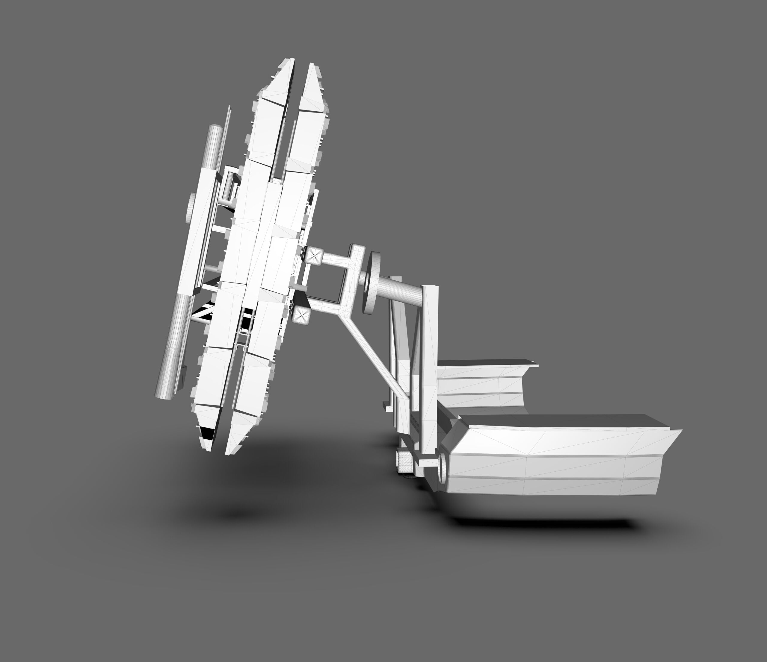 Heavy-Duty Rear Metal Off-Road Bumper Low-poly 3D model_8