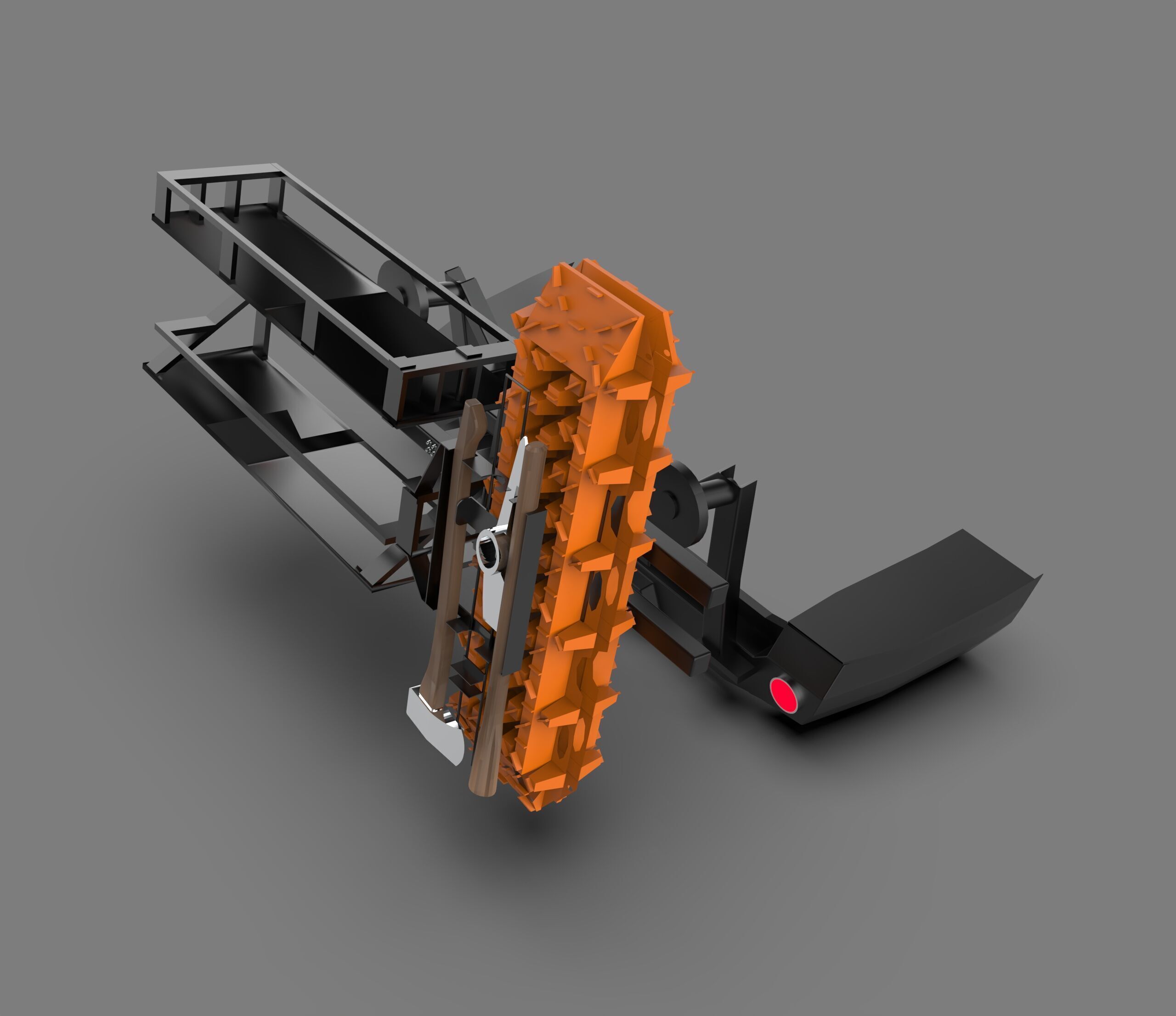 Heavy-Duty Rear Metal Off-Road Bumper Low-poly 3D model_6