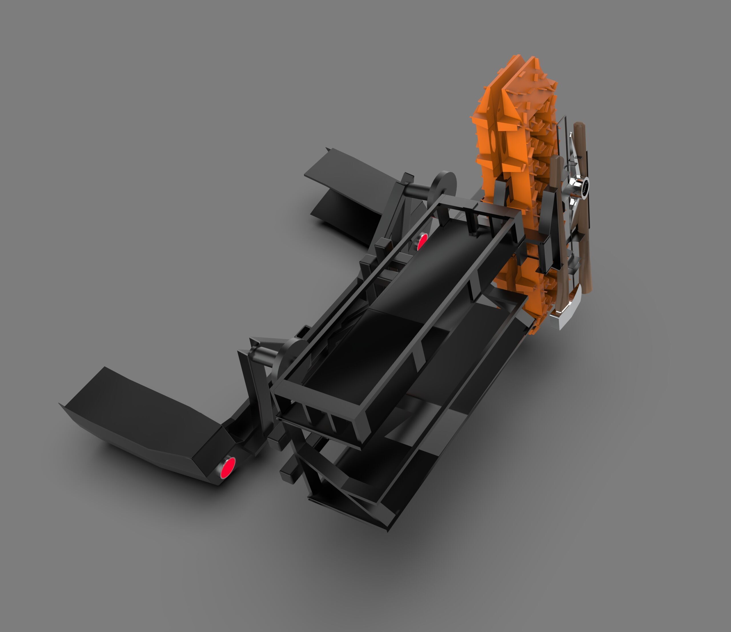 Heavy-Duty Rear Metal Off-Road Bumper Low-poly 3D model_3