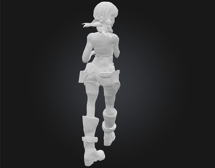 Stylized Lara Croft 3D Printable Action Figurine 3D print model_6