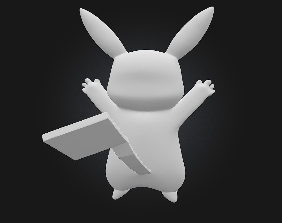 Chibi-style Pikachu 3D Model  3D print model_7