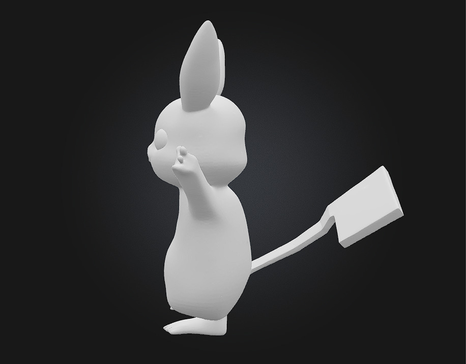 Chibi-style Pikachu 3D Model  3D print model_8