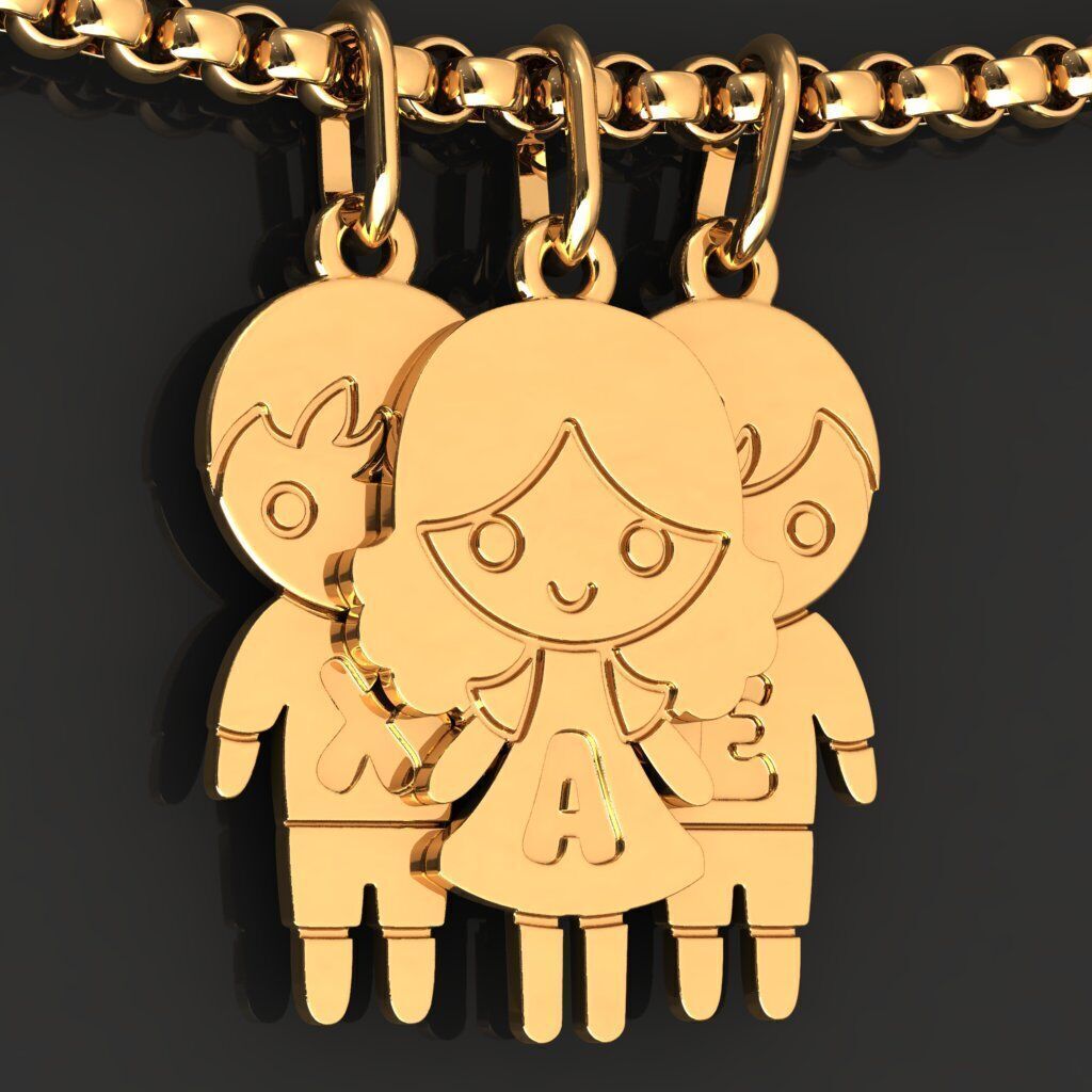 Boy with letter R 3D print model_2