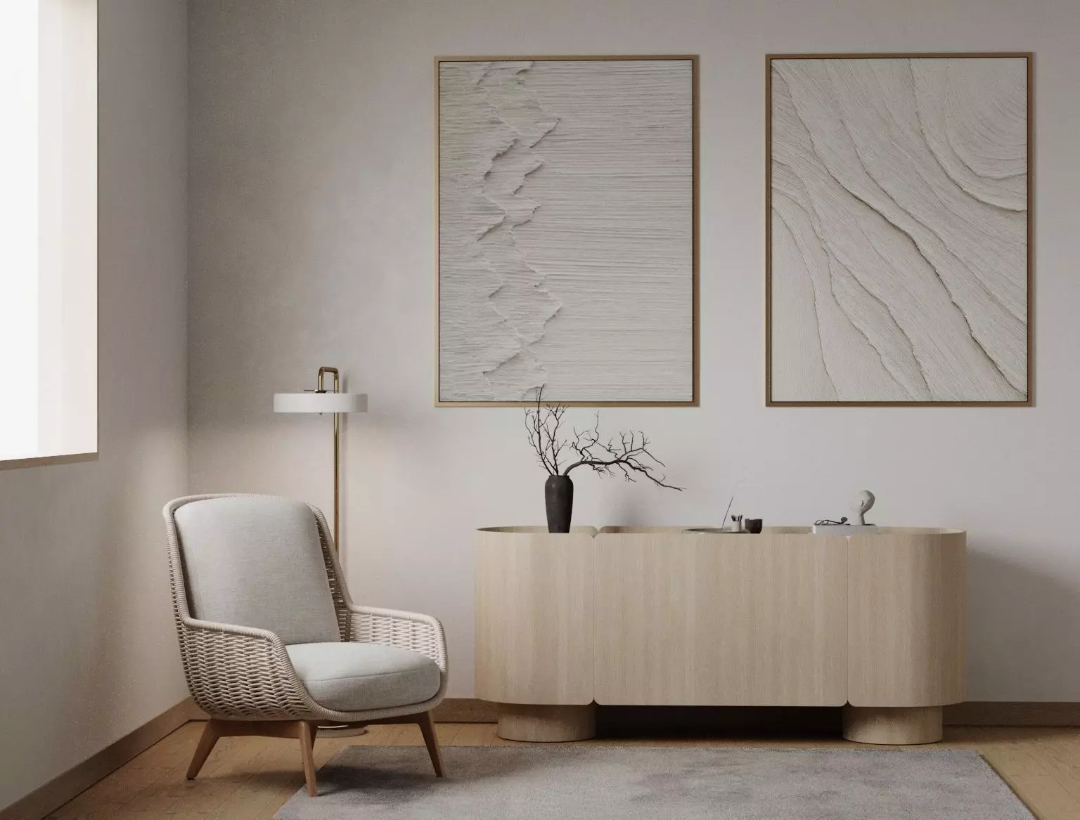 living room scene 3D model_0