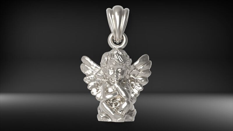 baby angel pendant 3D print model_27