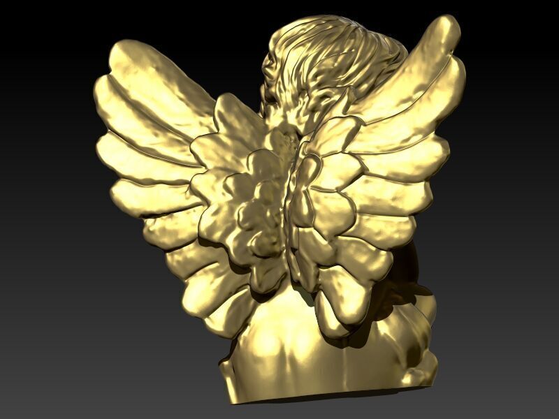 baby angel pendant 3D print model_25