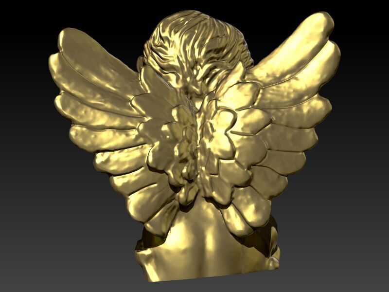 baby angel pendant 3D print model_14