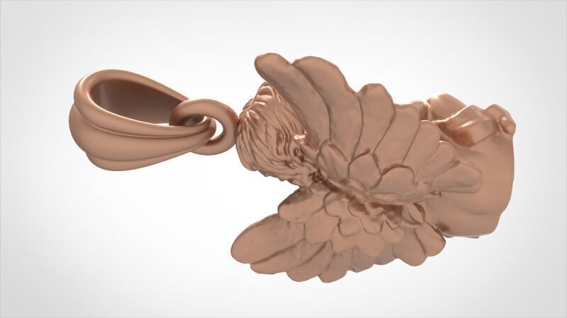baby angel pendant 3D print model_33