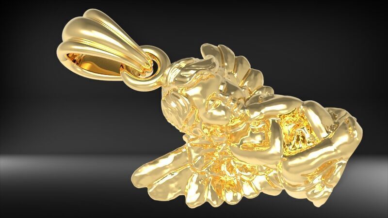 baby angel pendant 3D print model_24