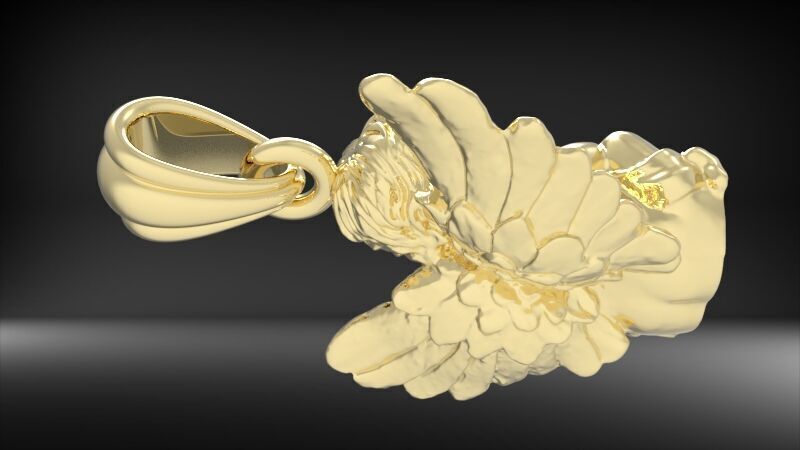 baby angel pendant 3D print model_29