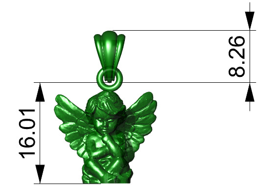 baby angel pendant 3D print model_36