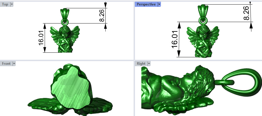 baby angel pendant 3D print model_37