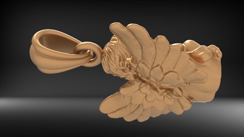 baby angel pendant 3D print model_32