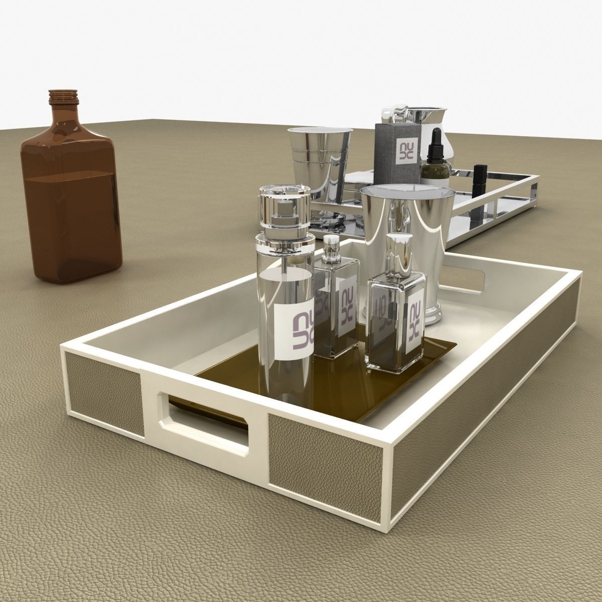 bathroom accessories set 3D model_3