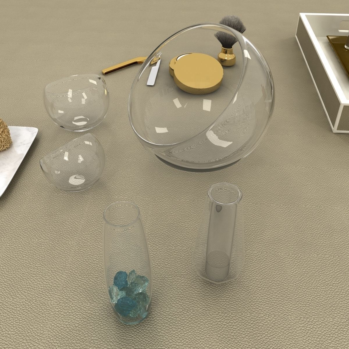 bathroom accessories set 3D model_6