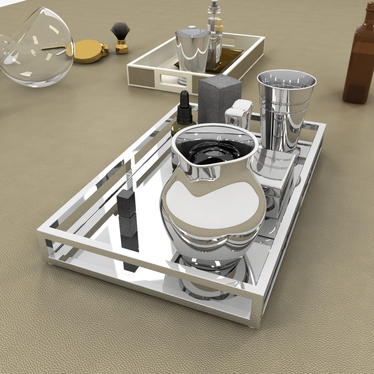 bathroom accessories set 3D model_1