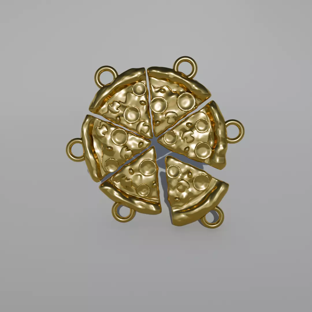 Friendship pizza pendants 3D print model