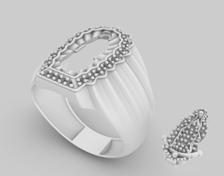 Anillo Virgen Guadalupe 3D print model_1