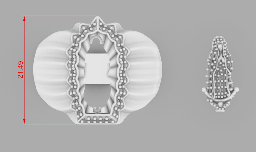 Anillo Virgen Guadalupe 3D print model_2