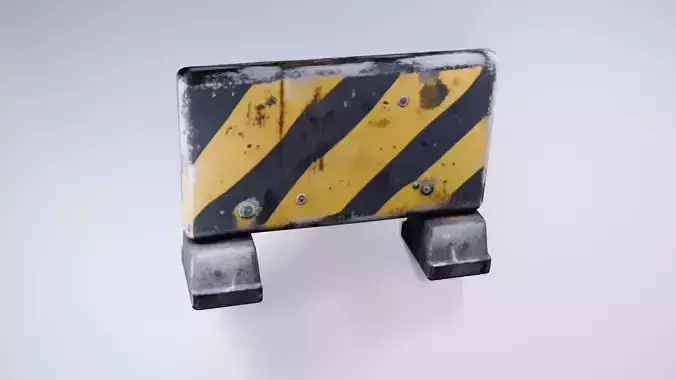 Concrete Barrier - Low Poly Urban Prop