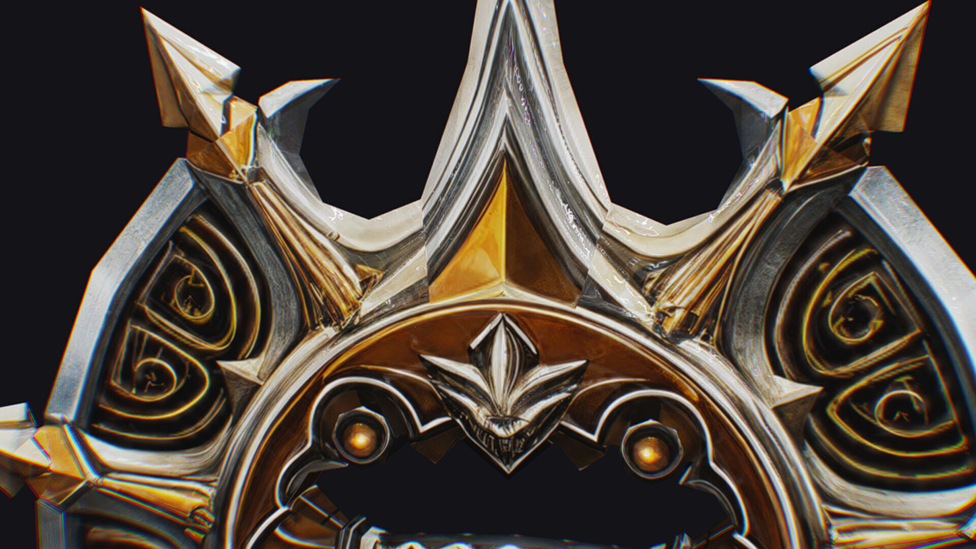 Cross Shuriken War Fan Cutting Asian Edged Weapon Low-poly 3D model_8